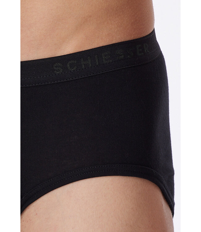 Feinripp sportslip zwart