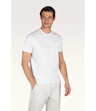 Paul & Shark T-shirt met logoprint off white