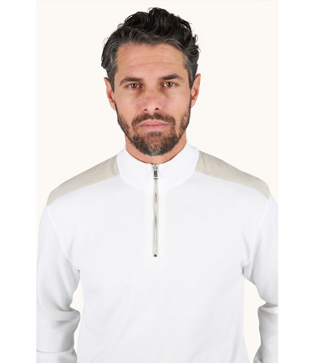 half‑zip Typhoon® sweater ecru
