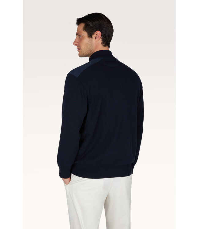 wollen half zip marine
