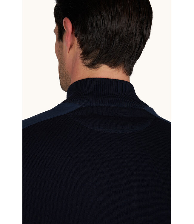 wollen half zip marine