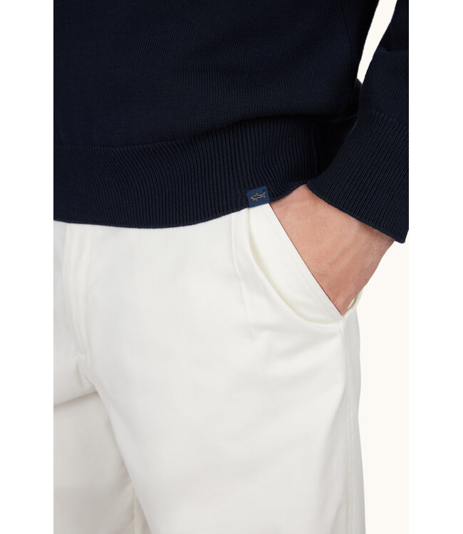 wollen half zip marine