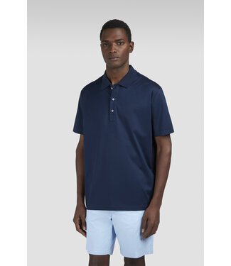 Paul & Shark korte mouw polo gemerceriseerd katoen marine