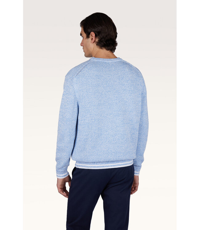 Piuma katoenen trui lichtblauw melange