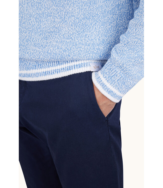 Piuma katoenen trui lichtblauw melange