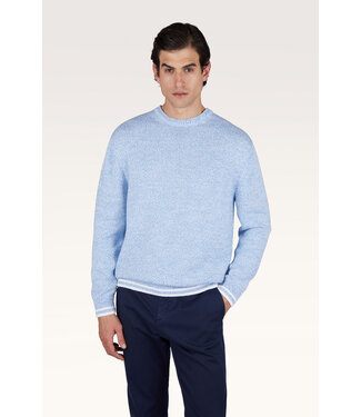 Paul & Shark Piuma katoenen trui lichtblauw melange