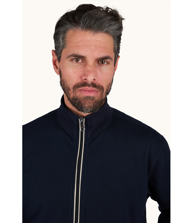 XSoft fleece katoen blend vest marine