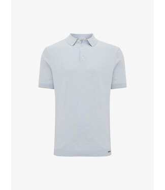 Gentiluomo gebreide korte mouw polo lichtblauw