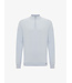 zijden half zip trui lichtblauw