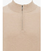 zijden half zip trui zand