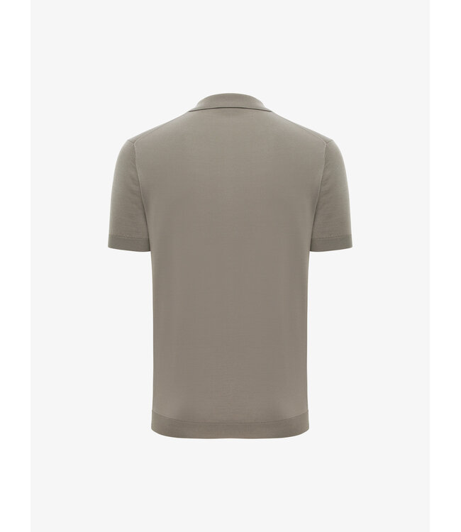 Gold korte mouw polo taupe
