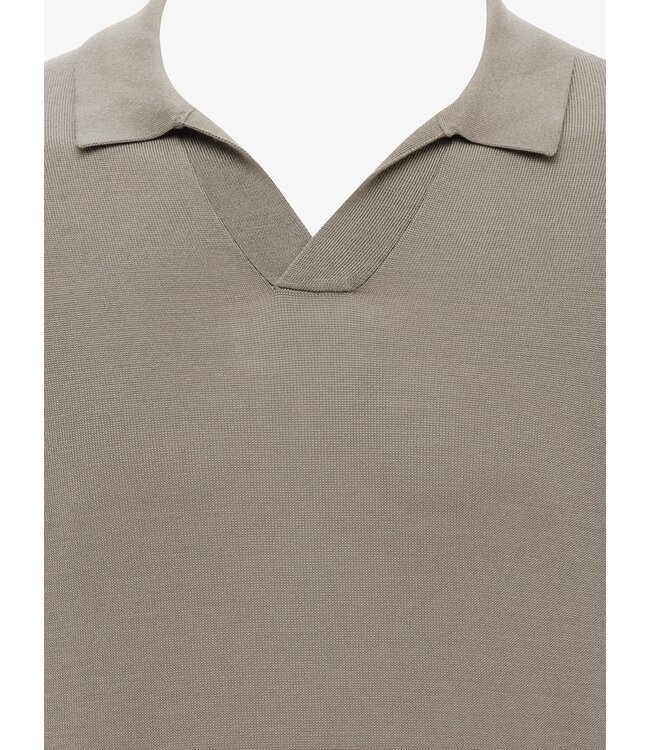 Gold korte mouw polo taupe