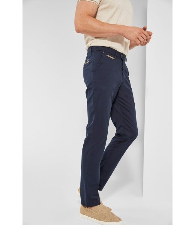 Benny-3 modern fit zomer chino marine