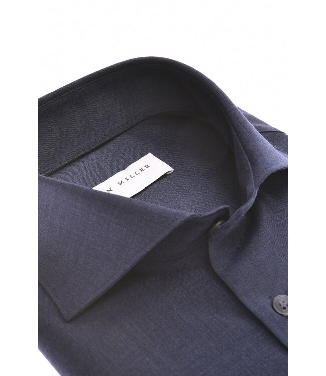 slim fit melange overhemd marine