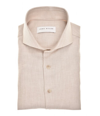 John Miller slim fit overhemd beige