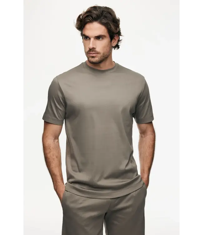 gemerceriseerd T-shirt bruin