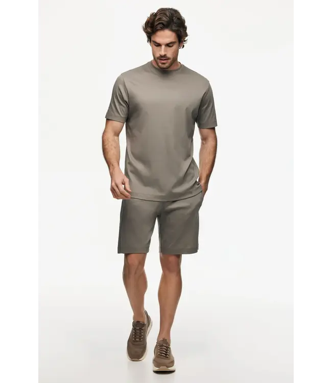 gemerceriseerd T-shirt bruin