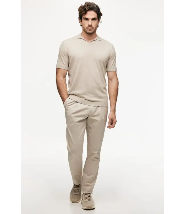 korte mouw polo beige