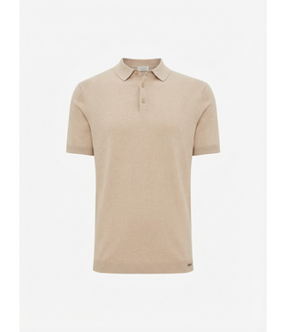 Gentiluomo gebreide korte mouw polo beige