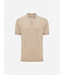 gebreide korte mouw polo beige