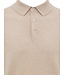 gebreide korte mouw polo beige