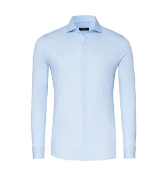 Desoto Luxury jersey overhemd lichtblauw ruit