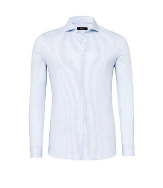 Desoto Luxury jersey overhemd lichtblauw streep