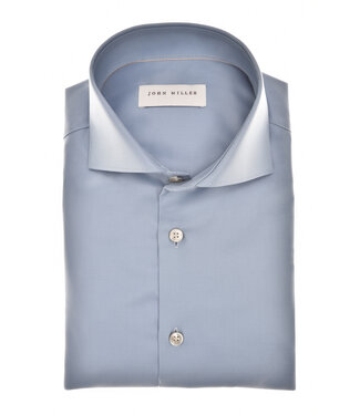 John Miller slim fit strijkvrij overhemd blauw