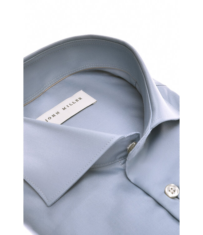 slim fit strijkvrij overhemd blauw