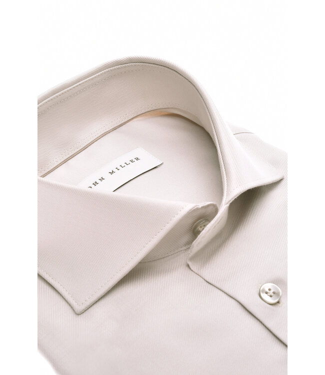 slim fit strijkvrij overhemd lichtgrijs