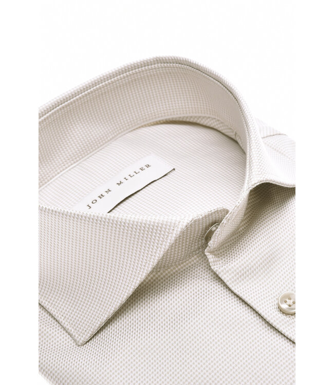 slim fit overhemd lichtgrijs dessin