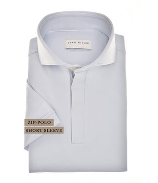 John Miller hyperstretch polo korte mouw lichtblauw