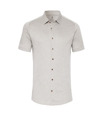 Desoto jersey overhemd korte mouw beige