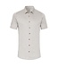 jersey overhemd korte mouw beige