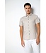 jersey overhemd korte mouw beige