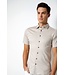 jersey overhemd korte mouw beige