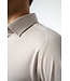 jersey overhemd korte mouw beige