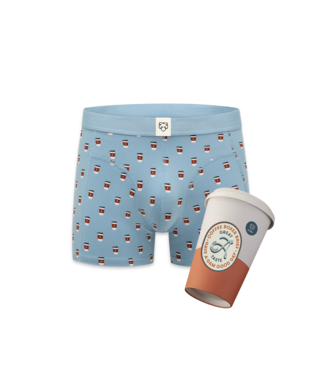 A-dam Underwear giftbox boxer brief Blue Take Away Coffee