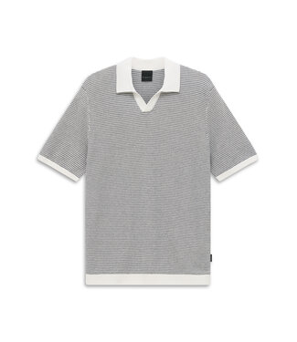 Bugatti polo korte mouw marine melange