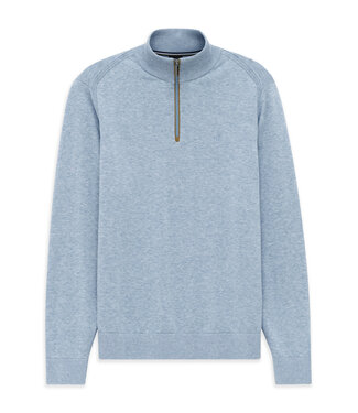 Bugatti halfzip trui lichtblauw