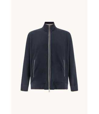 Paul & Shark XSoft fleece katoen blend vest marine