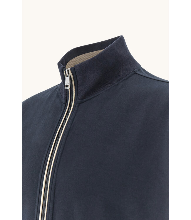 XSoft fleece katoen blend vest marine