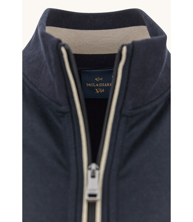 XSoft fleece katoen blend vest marine