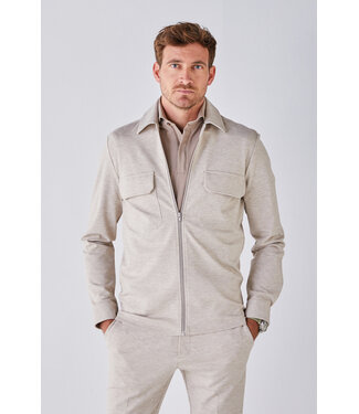 John Miller stretch overshirt zand