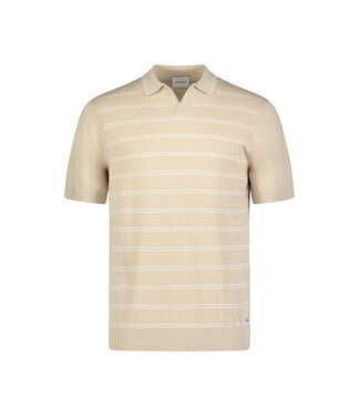 Roy Robson polo korte mouw zand streep