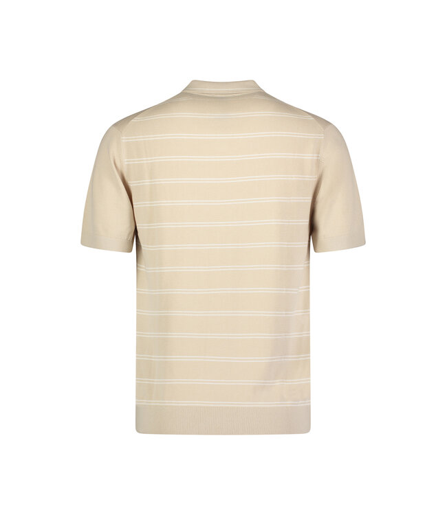 polo korte mouw zand streep