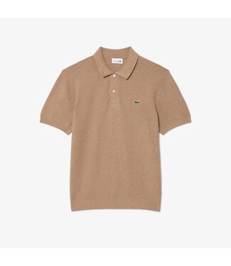 Lacoste classic fit gebreide polo beige