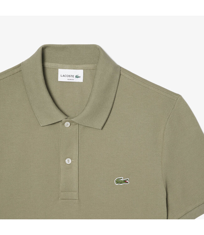 piqué korte mouw polo olijfgroen