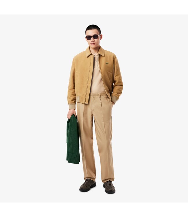 piqué korte mouw polo beige