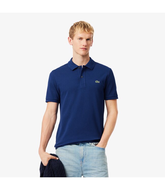 piqué polo korte mouw donkerblauw